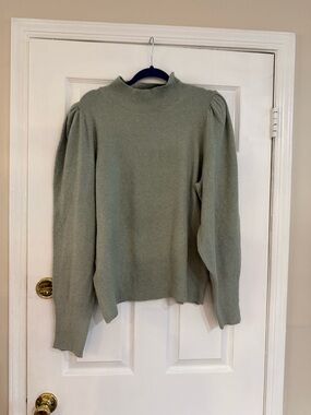 Express Sage Green Mock-Neck Sweater